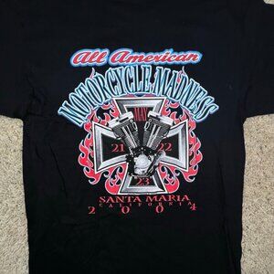 All American Motorcycle Madness Shirt 2004 Santa Maria Cali CA Large FOTL MEN’s